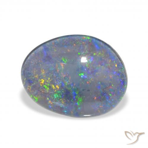 7.66 ct Multicolor Opal Triplet Stone, Natural Opal Triplet in Fancy Cabochon Shape for Sale