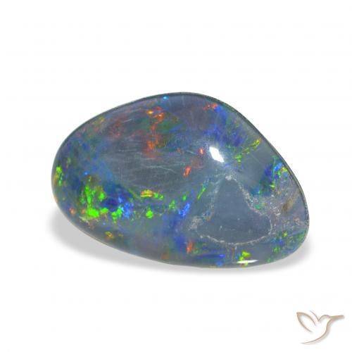 6.07 ct Multicolor Opal Triplet Stone, Natural Opal Triplet in Fancy Cabochon Shape for Sale