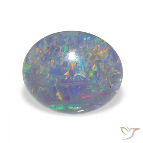 3.00ct Natural Multicolor Opal Triplet, Oval, Opaque