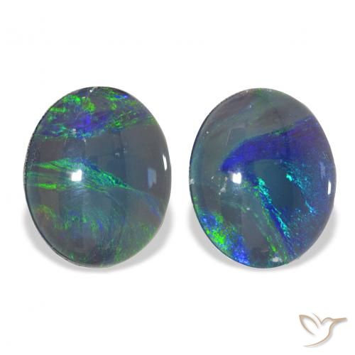 5.60ctw Natural Multicolor Opal Triplet, Oval, Opaque