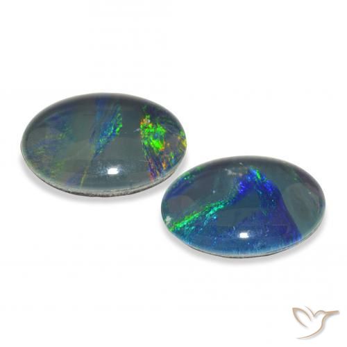 Opal Triplet Gemstones in 12 x 10 mm (calibrated) Size for Sale, Opal Triplet Stones in Multicolor Color