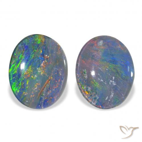 4.51ctw Natural Multicolor Opal Triplet, Oval, Opaque
