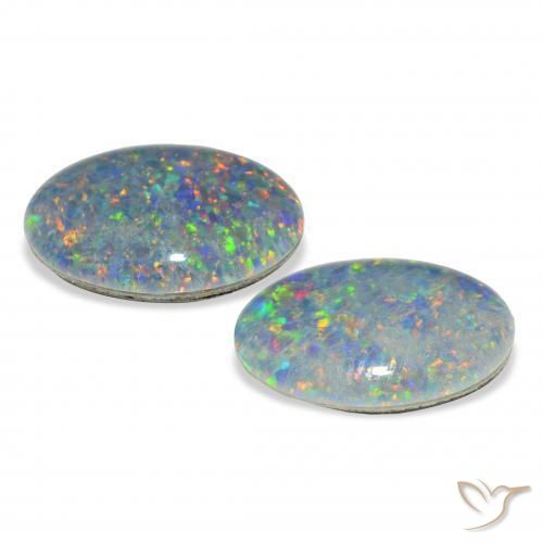 Opal Triplet Gemstones in 14 x 10 mm (calibrated) Size for Sale, Opal Triplet Stones in Multicolor Color