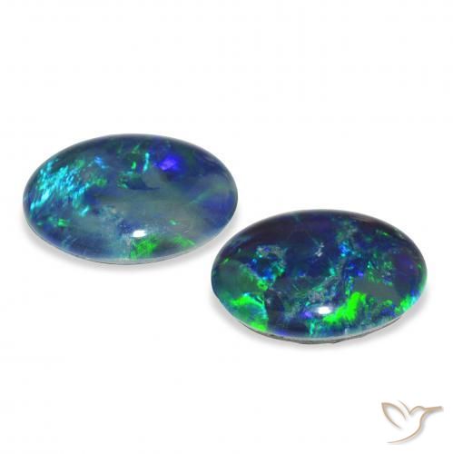 Opal Triplet Gemstones in 11 x 9 mm (calibrated) Size for Sale, Opal Triplet Stones in Multicolor Color