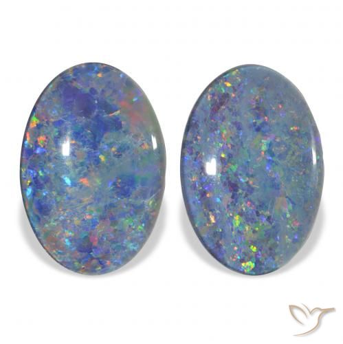 7.17ctw Natural Multicolor Opal Triplet, Oval, Opaque