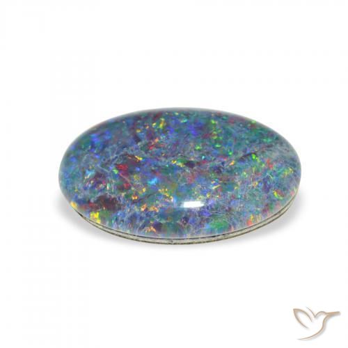 Opal Triplet Gemstone in 14 x 10 mm (calibrated) Size for Sale, Opal Triplet Stone in Multicolor Color