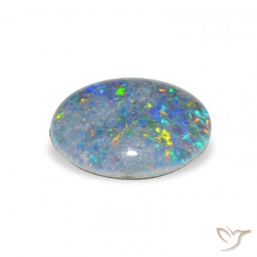 Opal Triplet Gemstone in 11 x 9 mm (calibrated) Size for Sale, Opal Triplet Stone in Multicolor Color