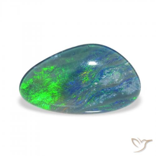 3.26 ct Multicolor Opal Triplet Gemstone, Opal Triplet Gem in Fancy Cabochon Shape for Sale.