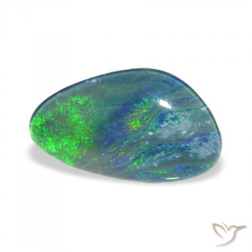 3.26 ct Multicolor Opal Triplet Stone, Natural Opal Triplet in Fancy Cabochon Shape for Sale