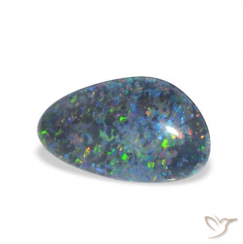 3.20 ct Multicolor Opal Triplet Stone, Natural Opal Triplet in Fancy Cabochon Shape for Sale