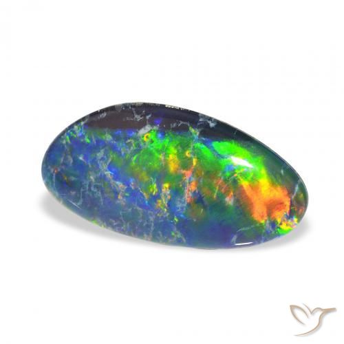 3.77 ct Multicolor Opal Triplet Stone, Natural Opal Triplet in Fancy Cabochon Shape for Sale