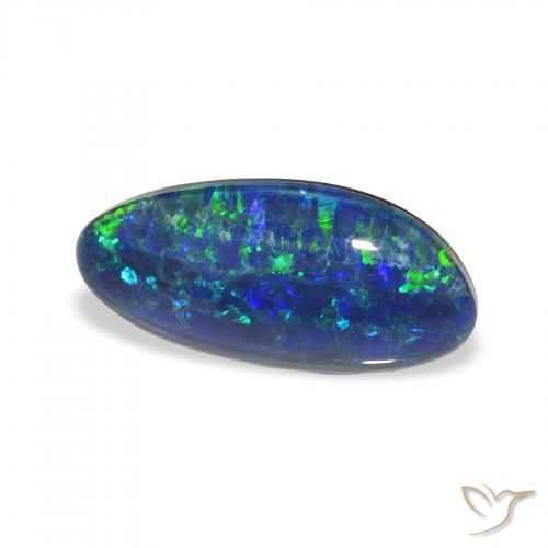 2.25 ct Multicolor Opal Triplet Stone, Natural Opal Triplet in Fancy Cabochon Shape for Sale