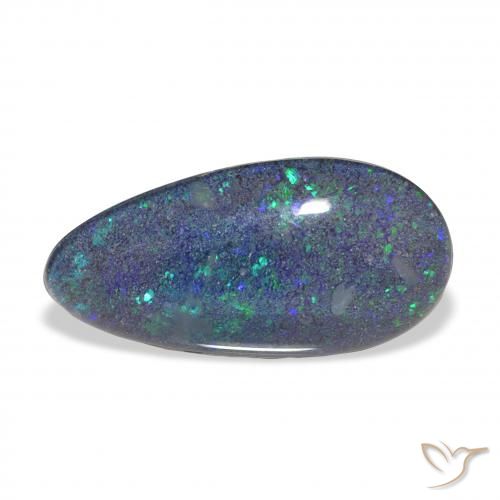3.74ct Natural Multicolor Opal Triplet, Pear Shape, Opaque, Photo A