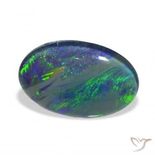 4.27 ct Multicolor Opal Triplet Stone, Natural Opal Triplet in Oval Cabochon Shape for Sale