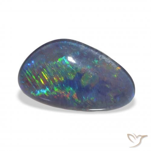 3.60 ct Multicolor Opal Triplet Stone, Natural Opal Triplet in Fancy Cabochon Shape for Sale