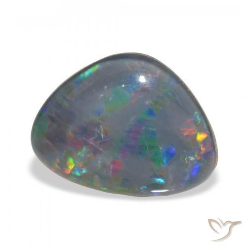 4.06 ct Multicolor Opal Triplet Stone, Natural Opal Triplet in Fancy Cabochon Shape for Sale