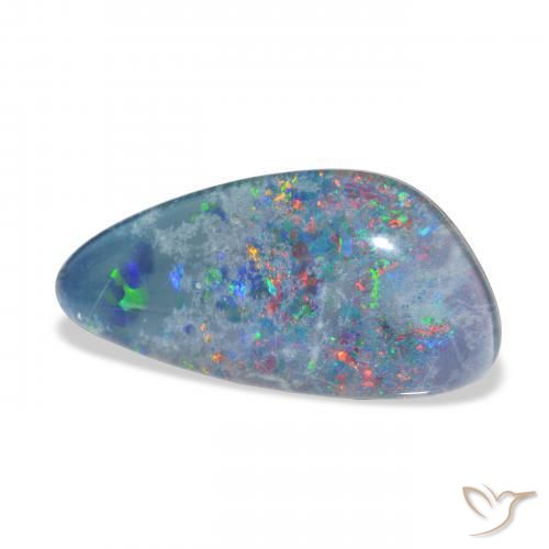 4.10 ct Multicolor Opal Triplet Stone, Natural Opal Triplet in Fancy Cabochon Shape for Sale