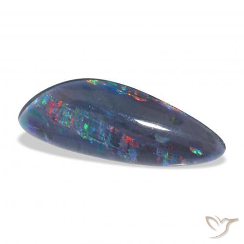4.44 ct Multicolor Opal Triplet Stone, Natural Opal Triplet in Fancy Cabochon Shape for Sale