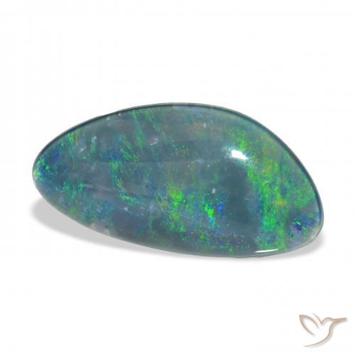 5.14 ct Multicolor Opal Triplet Stone, Natural Opal Triplet in Fancy Cabochon Shape for Sale