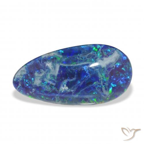 3.93ct Natural Multicolor Opal Triplet, Pear Shape, Opaque
