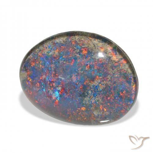 9.34 ct Multicolor Opal Triplet Stone, Natural Opal Triplet in Fancy Cabochon Shape for Sale