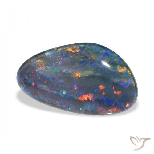 3.31 ct Multicolor Opal Triplet Stone, Natural Opal Triplet in Fancy Cabochon Shape for Sale