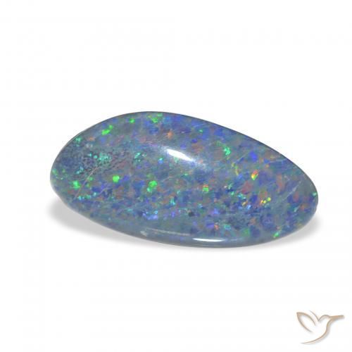 3.62 ct Multicolor Opal Triplet Stone, Natural Opal Triplet in Fancy Cabochon Shape for Sale