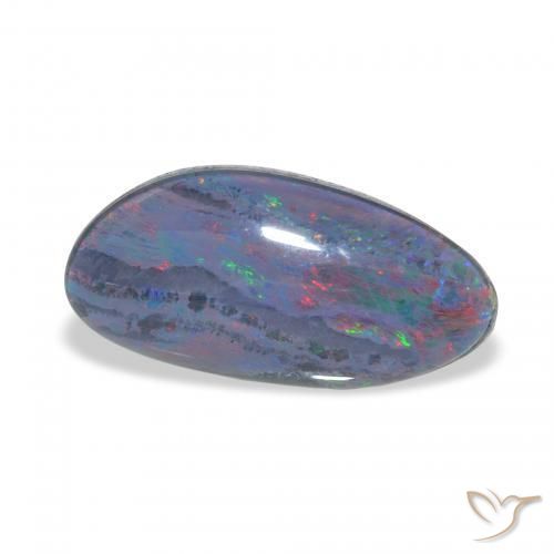 3.84 ct Multicolor Opal Triplet Stone, Natural Opal Triplet in Fancy Cabochon Shape for Sale