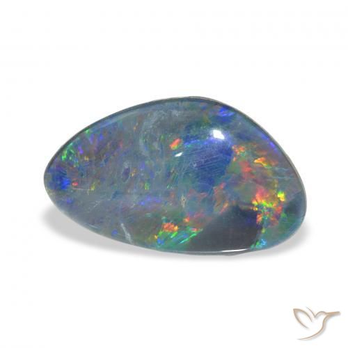 3.75 ct Multicolor Opal Triplet Stone, Natural Opal Triplet in Fancy Cabochon Shape for Sale