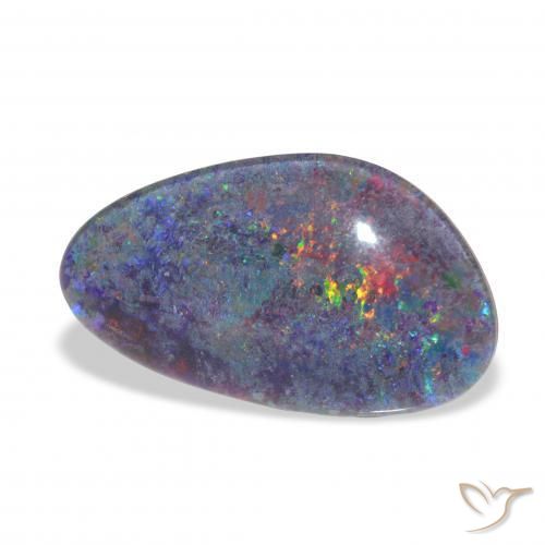 3.16 ct Multicolor Opal Triplet Stone, Natural Opal Triplet in Fancy Cabochon Shape for Sale
