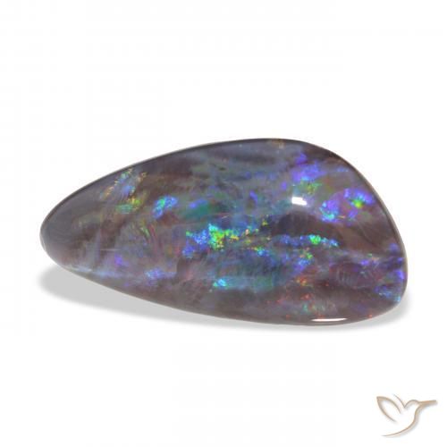 4.45 ct Multicolor Opal Triplet Stone, Natural Opal Triplet in Fancy Cabochon Shape for Sale