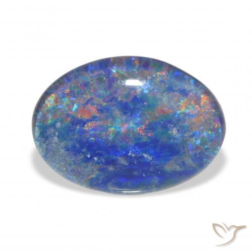 3.84ct Natural Multicolor Opal Triplet, Oval, Opaque