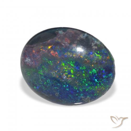 2.70 ct Multicolor Opal Triplet Stone, Natural Opal Triplet in Oval Cabochon Shape for Sale