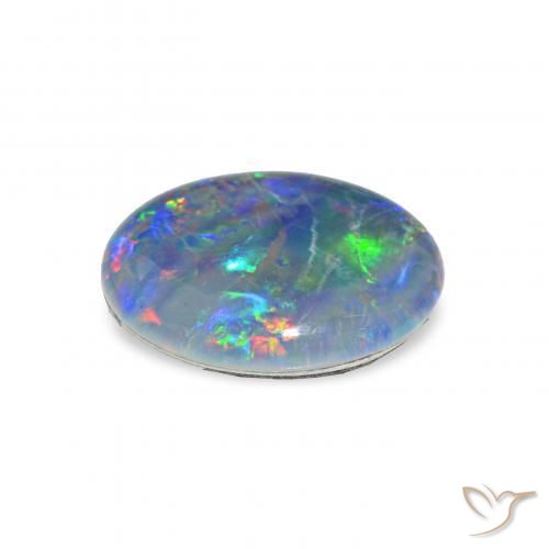 Opal Triplet Gemstone in 11 x 9 mm (calibrated) Size for Sale, Opal Triplet Stone in Multicolor Color