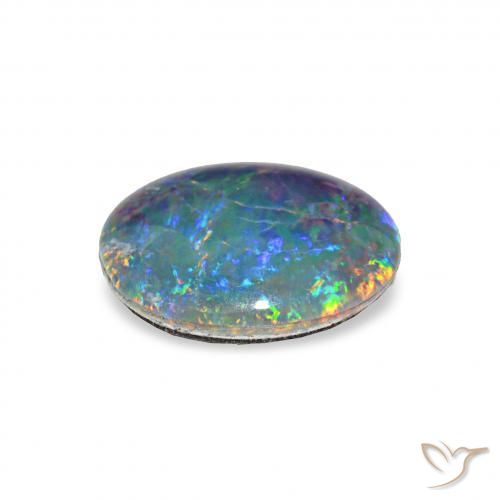Opal Triplet Gemstone in 11 x 9 mm (calibrated) Size for Sale, Opal Triplet Stone in Multicolor Color