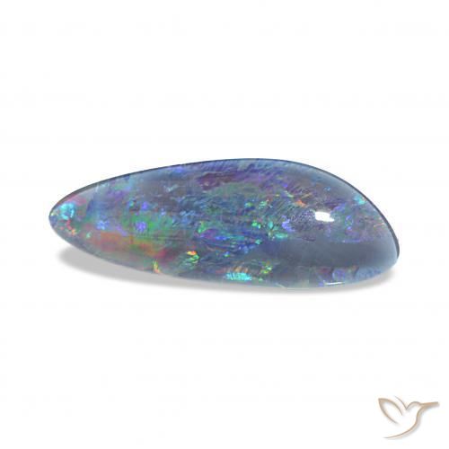 4.33 ct Multicolor Opal Triplet Stone, Natural Opal Triplet in Fancy Cabochon Shape for Sale