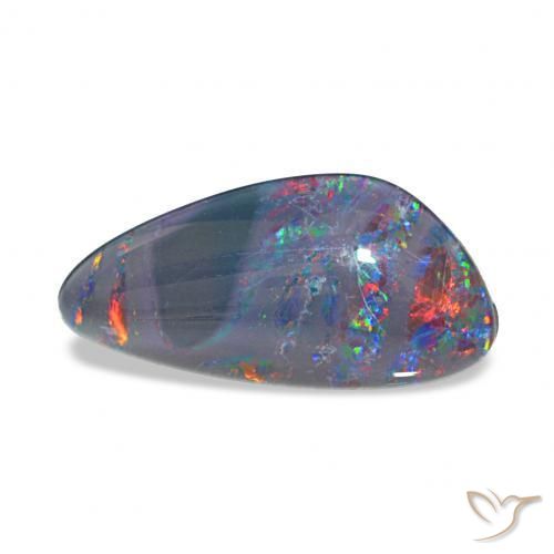 4.17 ct Multicolor Opal Triplet Stone, Natural Opal Triplet in Fancy Cabochon Shape for Sale