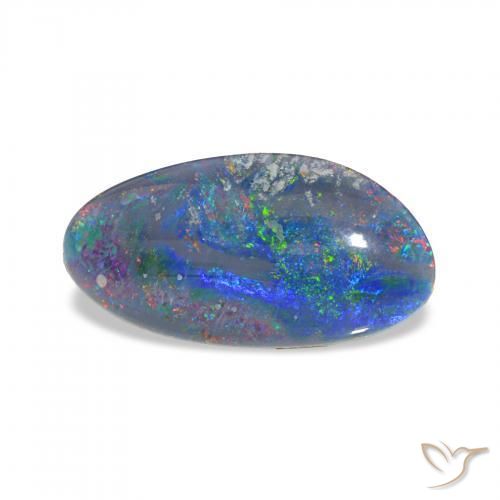 3.56 ct Multicolor Opal Triplet Stone, Natural Opal Triplet in Fancy Cabochon Shape for Sale