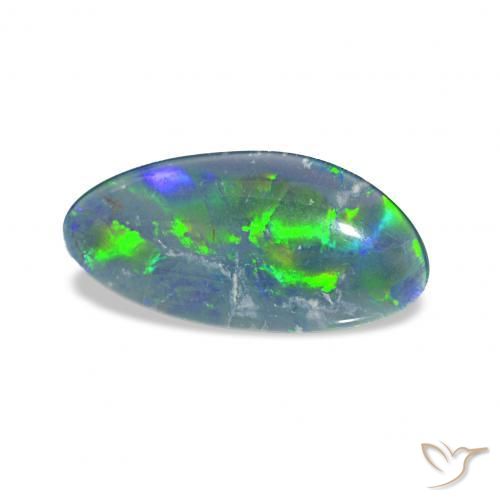 3.22 ct Multicolor Opal Triplet Stone, Natural Opal Triplet in Fancy Cabochon Shape for Sale