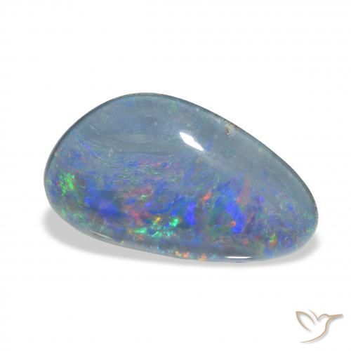 8.97 ct Multicolor Opal Triplet Stone, Natural Opal Triplet in Fancy Cabochon Shape for Sale