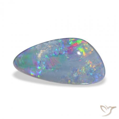 4.17 ct Multicolor Opal Triplet Stone, Natural Opal Triplet in Fancy Cabochon Shape for Sale