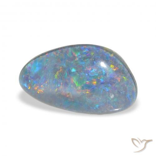 3.39 ct Multicolor Opal Triplet Stone, Natural Opal Triplet in Fancy Cabochon Shape for Sale