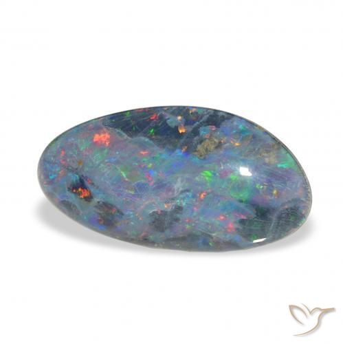 4.20 ct Multicolor Opal Triplet Stone, Natural Opal Triplet in Fancy Cabochon Shape for Sale