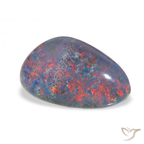 3.78 ct Multicolor Opal Triplet Stone, Natural Opal Triplet in Fancy Cabochon Shape for Sale