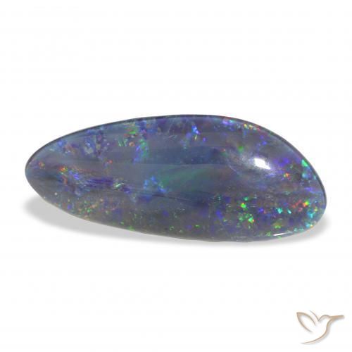 6.48 ct Multicolor Opal Triplet Stone, Natural Opal Triplet in Fancy Cabochon Shape for Sale