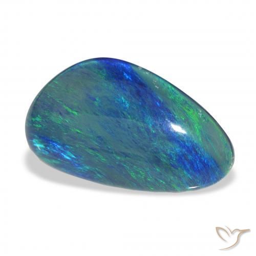 9.60 ct Multicolor Opal Triplet Stone, Natural Opal Triplet in Fancy Cabochon Shape for Sale