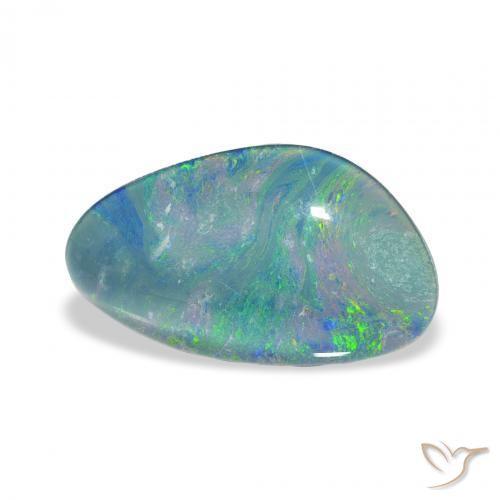 3.34 ct Multicolor Opal Triplet Stone, Natural Opal Triplet in Fancy Cabochon Shape for Sale