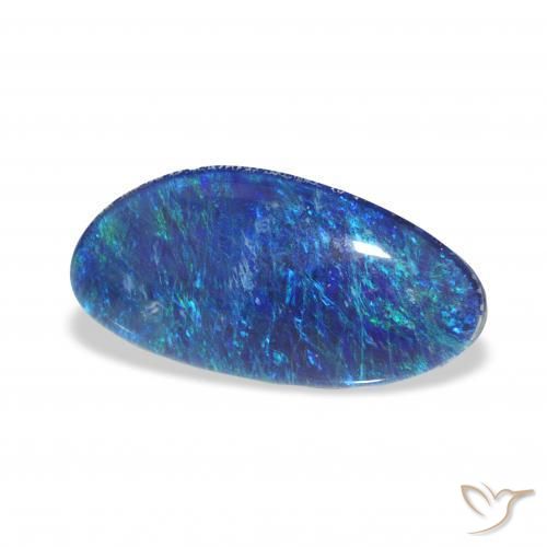 3.40 ct Multicolor Opal Triplet Stone, Natural Opal Triplet in Fancy Cabochon Shape for Sale