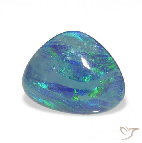 4.02 ct Multicolor Opal Triplet Stone, Natural Opal Triplet in Fancy Cabochon Shape for Sale