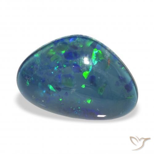 7.04 ct Multicolor Opal Triplet Stone, Natural Opal Triplet in Fancy Cabochon Shape for Sale